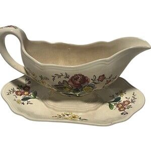 Copeland Spode Gainsborough Gravy With Attached Underplate Great Britain
